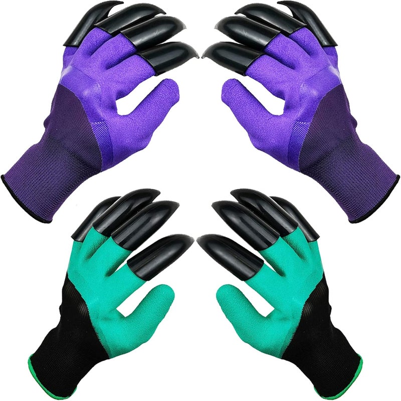 DCCPAA Garden Gloves with Claws,Claw Gardening Gloves for Digging,Planting, Weeding, Seeding-Waterproof for Men and Women - Image 1